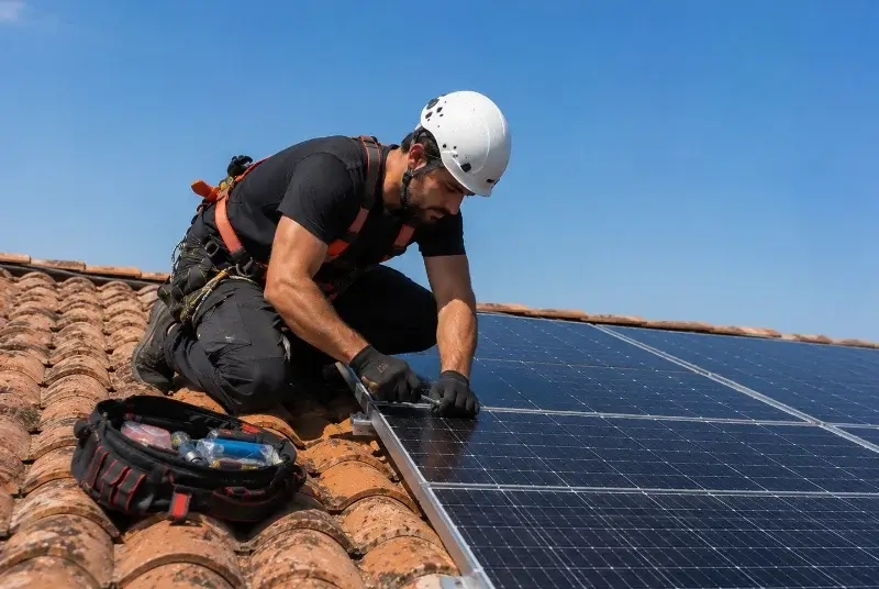 Maintenance et monitoring de panneaux solaires à Herm