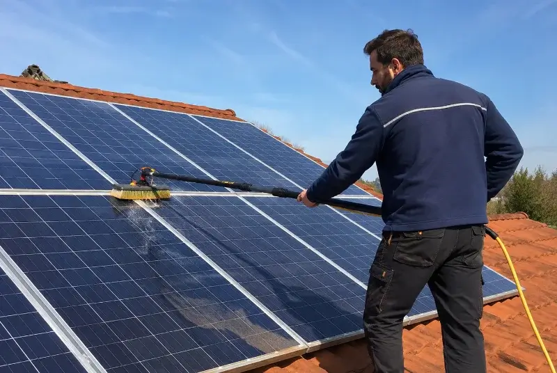 Nettoyage et entretien de panneaux solaires à Herm