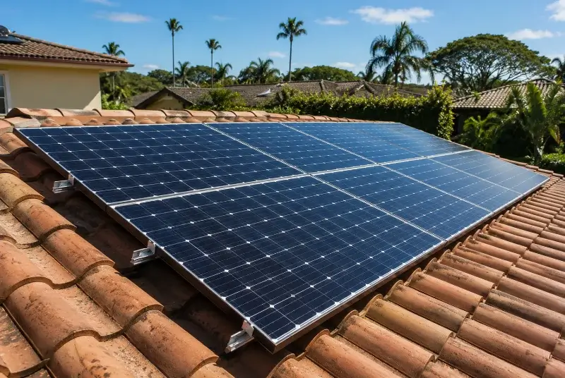 Installation de panneaux solaires à Herm